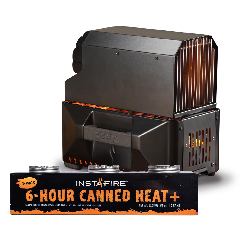 VESTA Self-Powered Indoor Space Heater and Stove (Compact, Off-Grid, E –  InstaFire